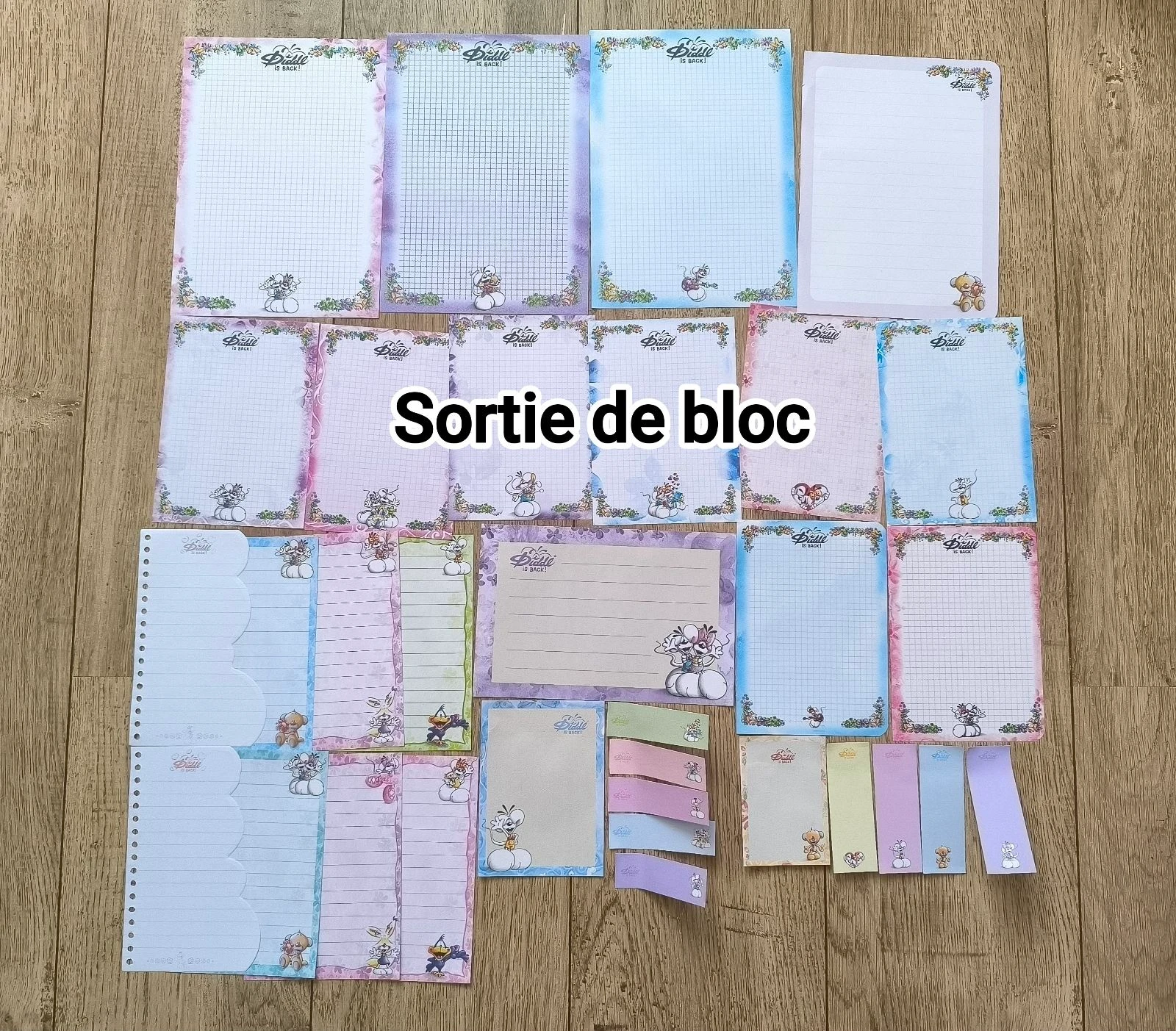 Lot feuilles Diddl is Back